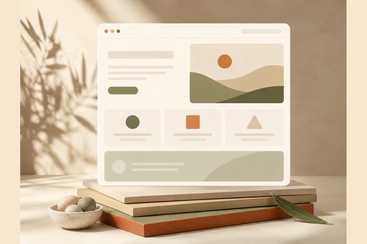 A browser window mockup lifting off a stack of layered panels, representing ZipWP generating a full site from a ready-made foundation.