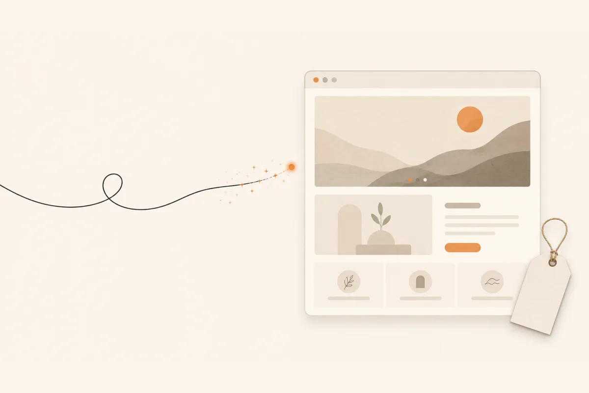 A complete free website created without code from a short business prompt