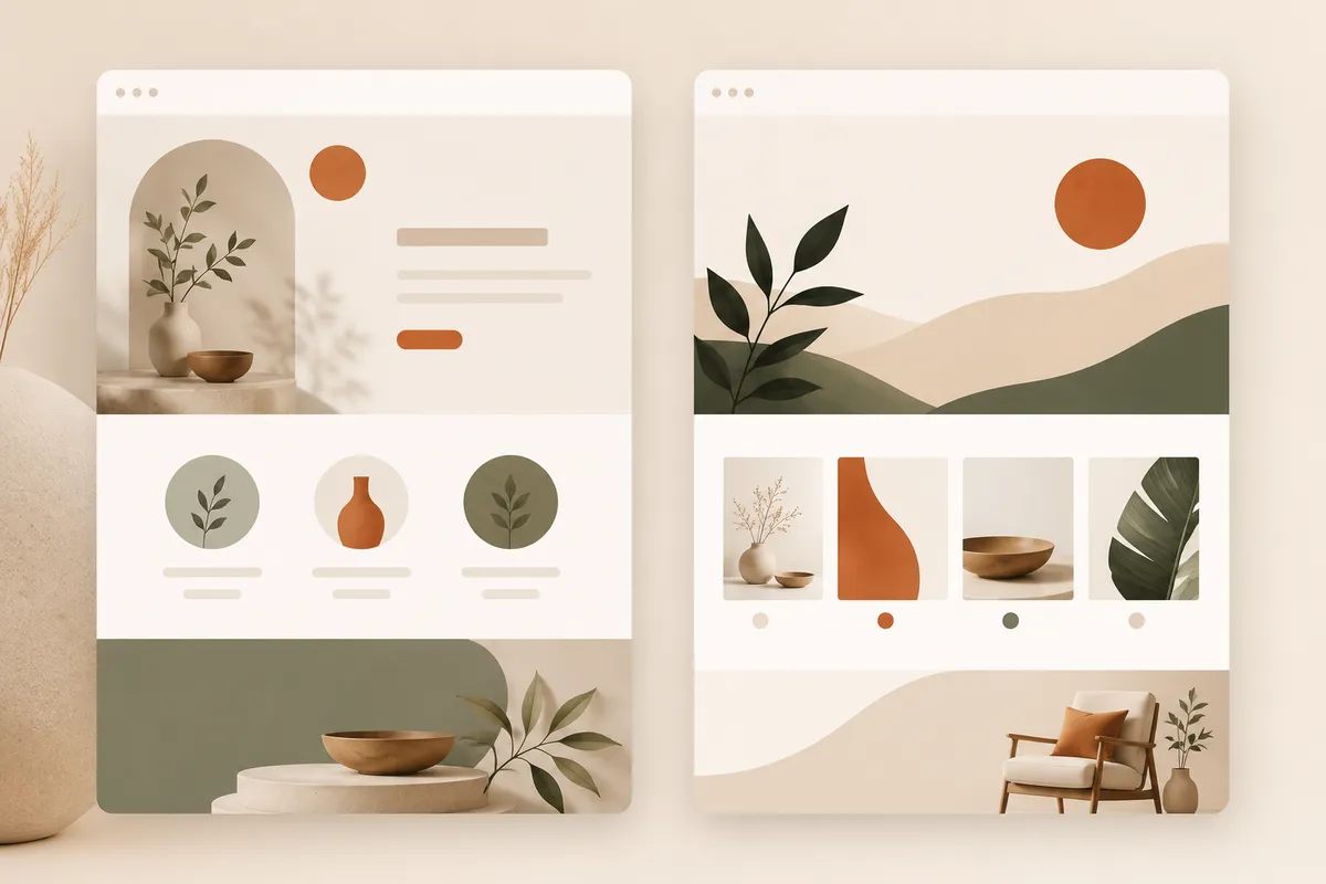 Two website builders compared side by side