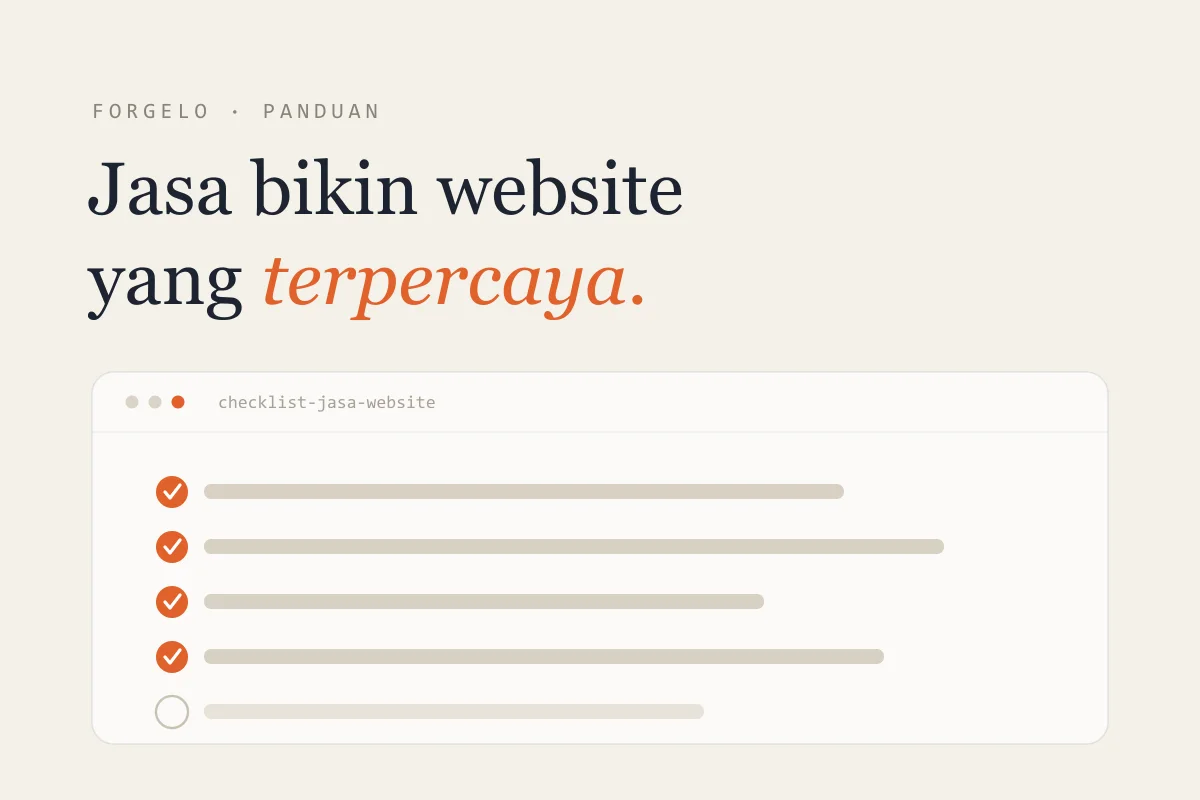 Checklist memilih jasa bikin website yang terpercaya