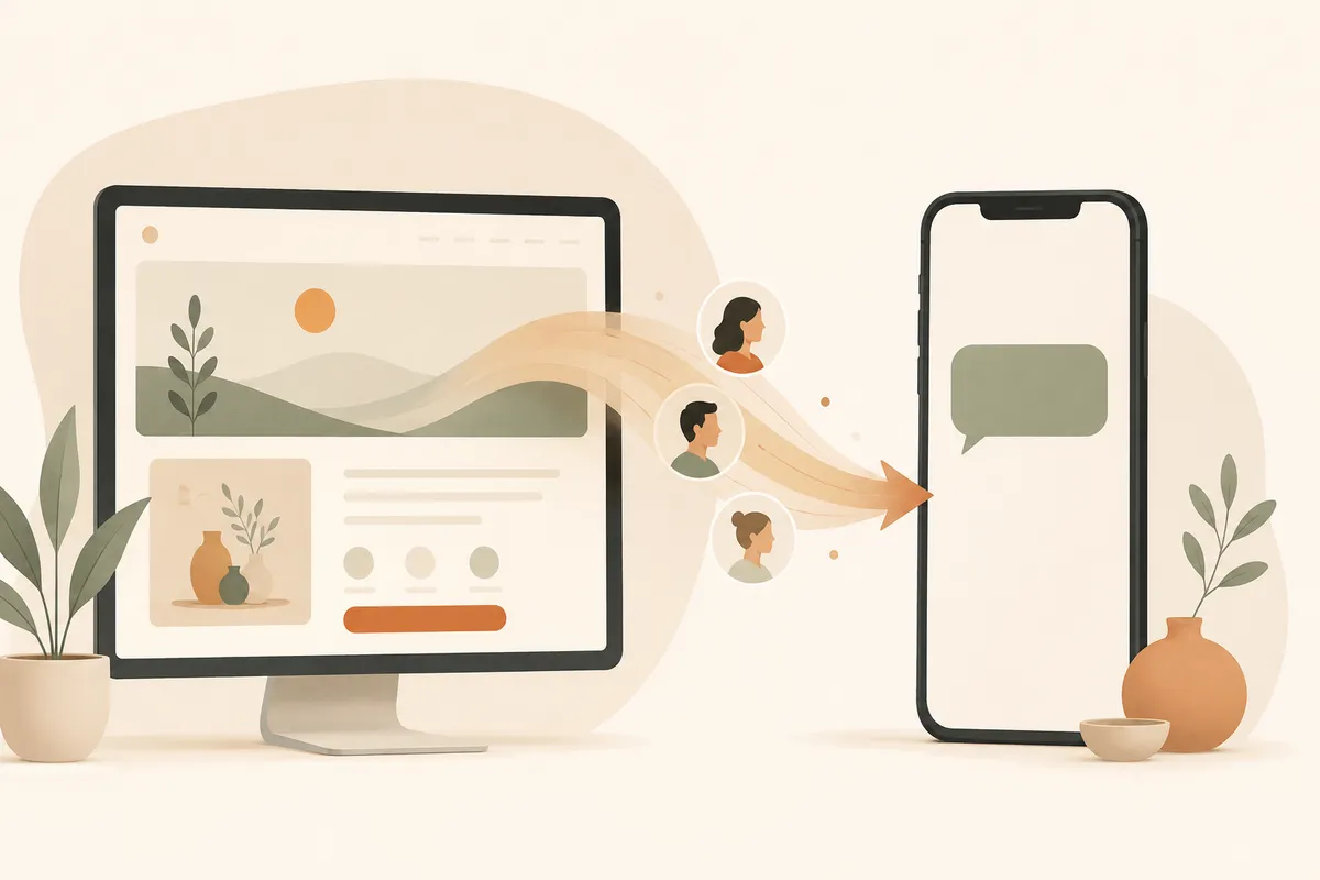 Website visitors turning into WhatsApp chat messages