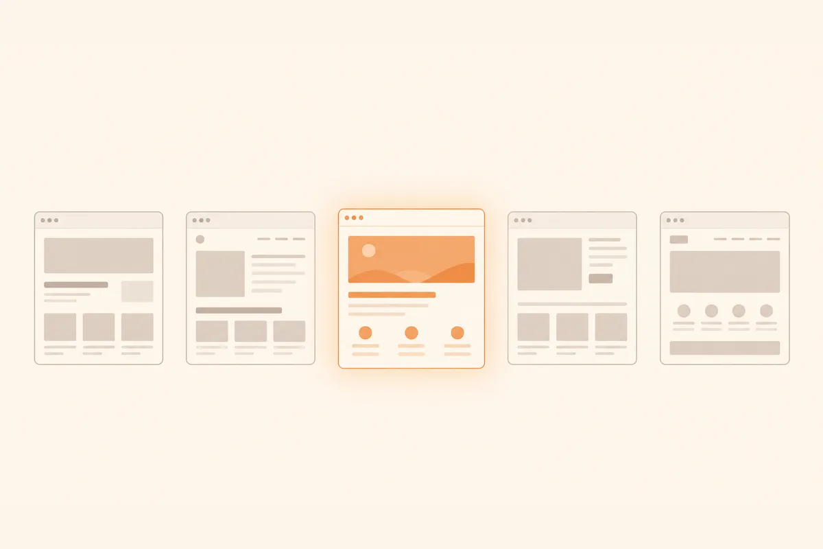 Lima cara bikin website gratis dibandingkan berdampingan, dengan satu pilihan disorot sebagai yang terbaik untuk bisnis