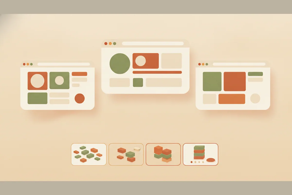 An old website audit with notes about message, mobile layout, links, and contact actions