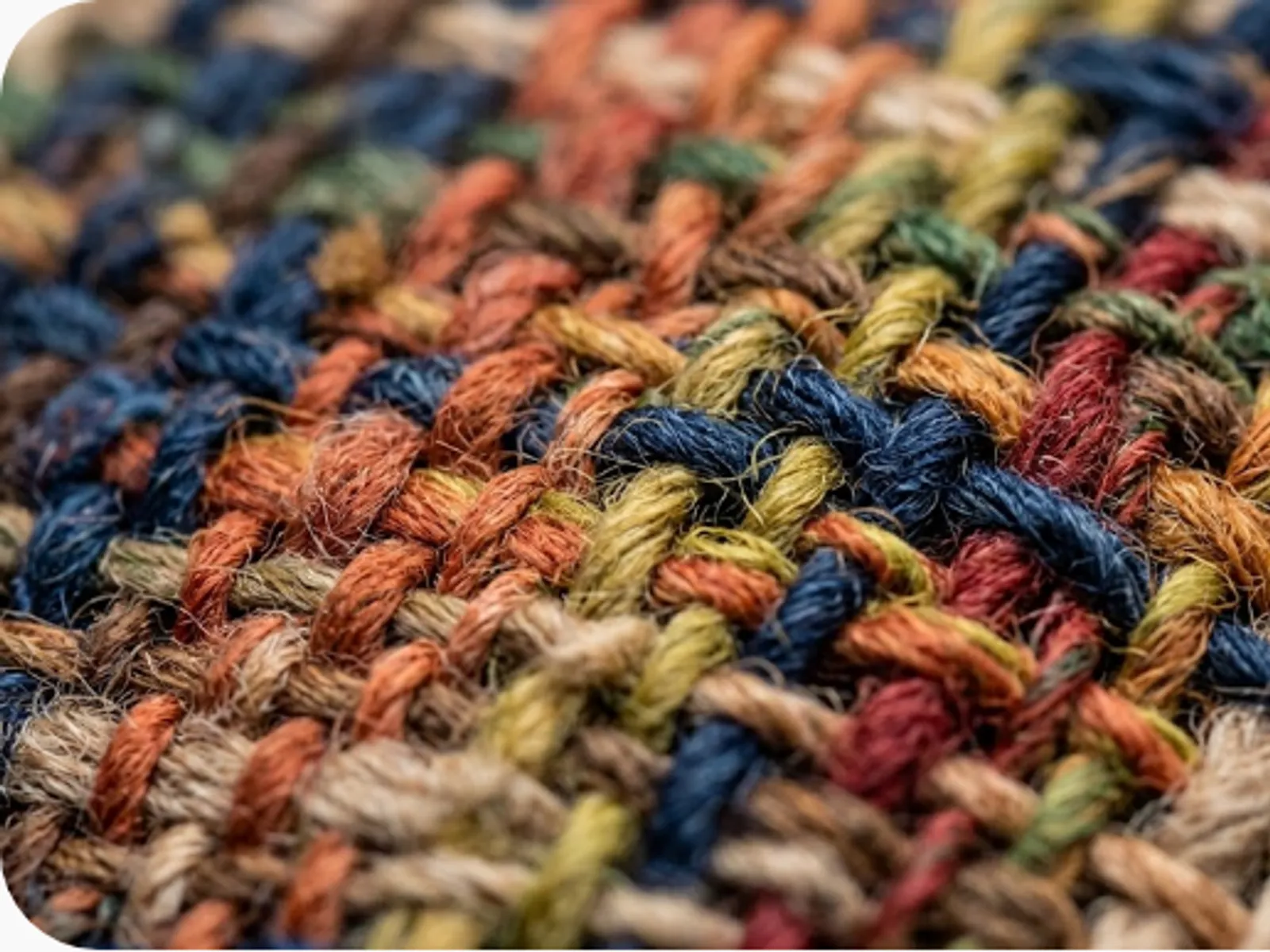 close-up of woven fabric texture and natural dye