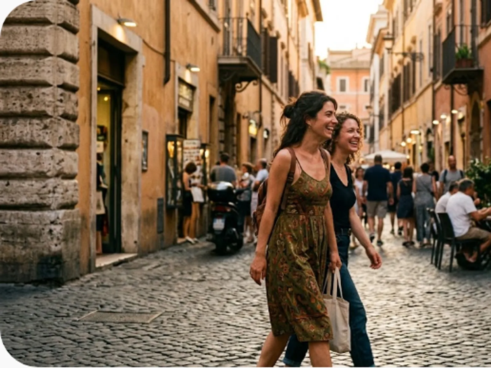 candid documentary street photograph in warm light