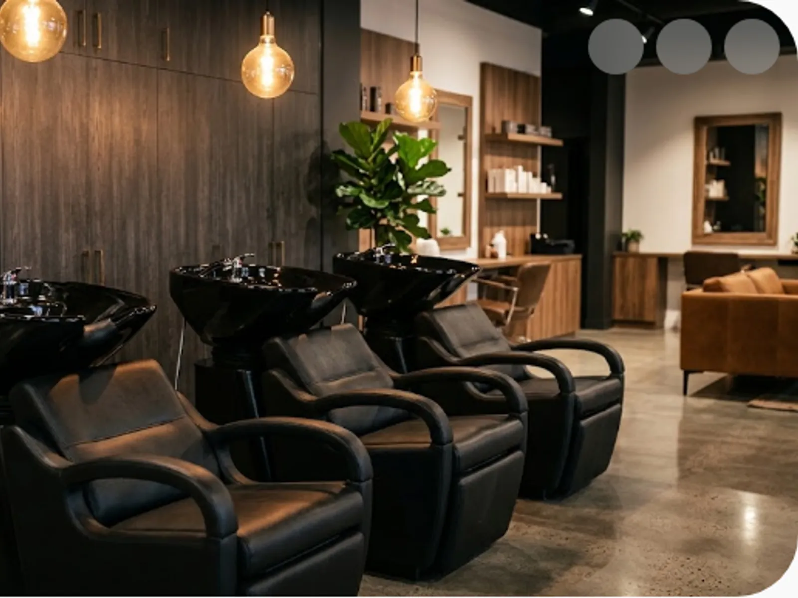 hairwashing station in a modern salon